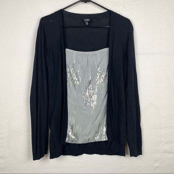 Apt 9 cardigan with built in blouse - Picture 1 of 5